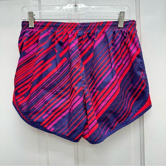 Nike Dri-Fit red blue athletic running shorts women's large with liner - Picture 2 of 4